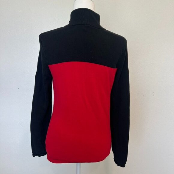 Lauren Ralph Lauren Color Block Half Zip Sweater Size Medium - Picture 5 of 9